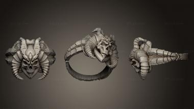 Jewelry rings Demon Skull Ring 3d model